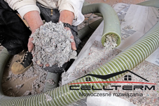 Docieplenia, wdmuchiwanie granulatu celulozy, wełny, styropianu 